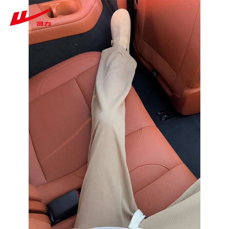 回力麦穗纹冰丝裤宽松垂感休闲裤夏季薄款冰爽透气速干直筒裤男款