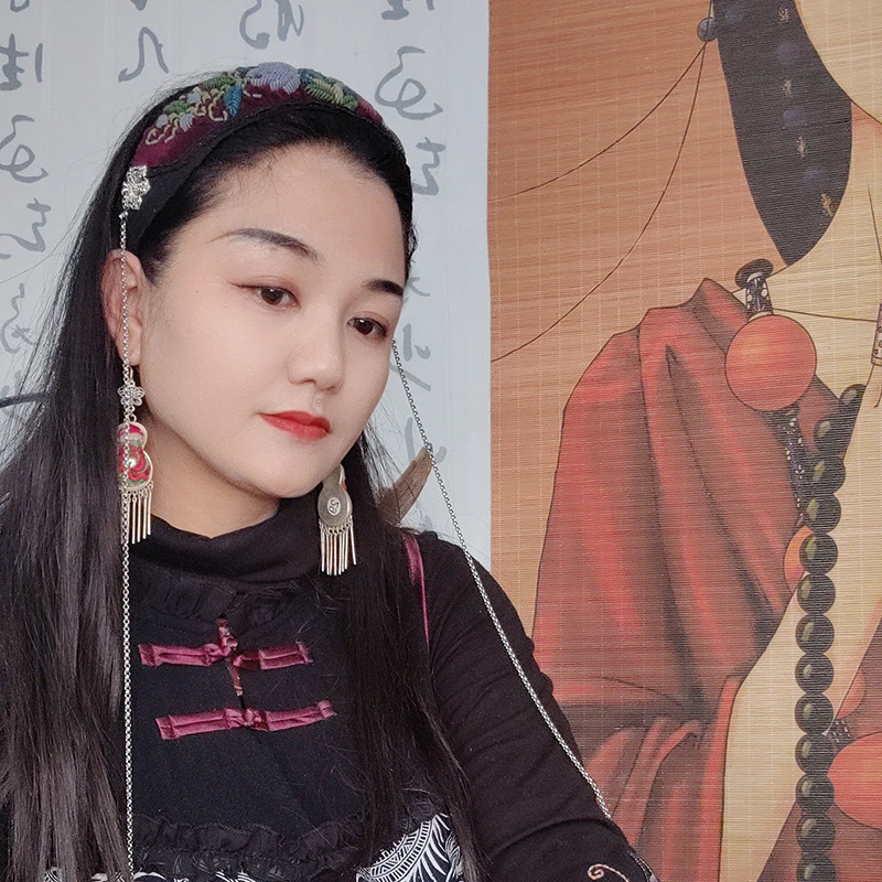 姑苏城原创设计-民族风老绣发箍105