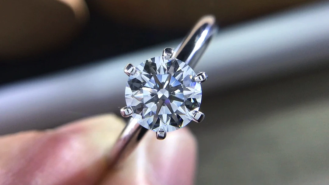 实验室培育钻石3.17 E VS1培育钻石戒指，T六爪，顺丰包邮，时尚潮流