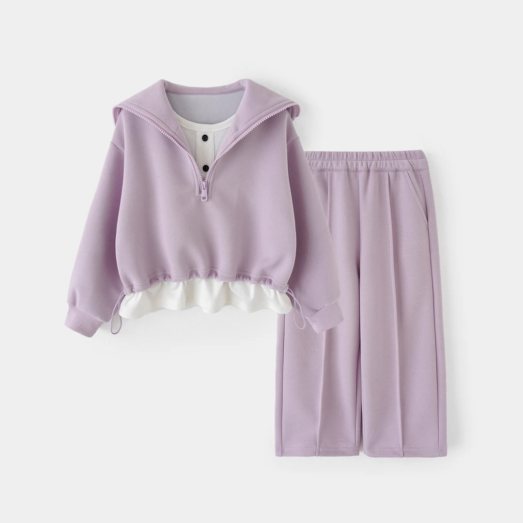 2025秋季新款女童装中大童两件套儿童洋气时尚休闲套装BG25016