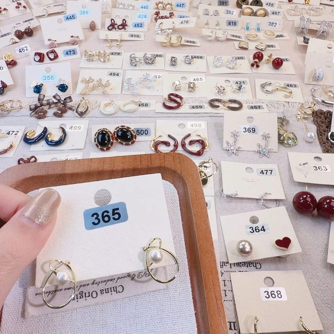 仿珍珠铜合金925银耳钉