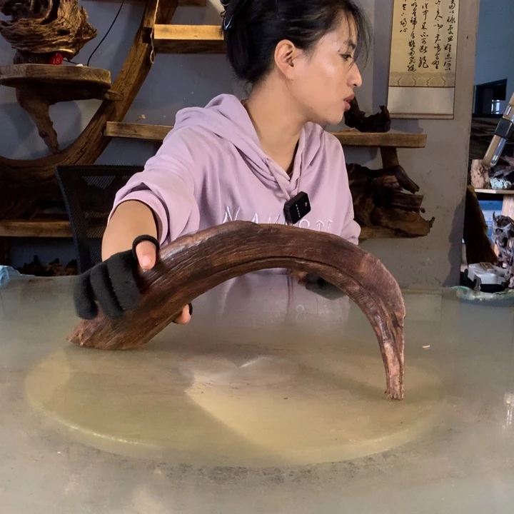 胖***墩天然云南紫柚木会黄水