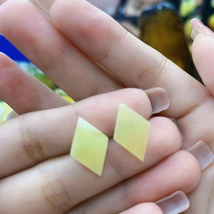 琥珀银S925镶嵌戒指耳环