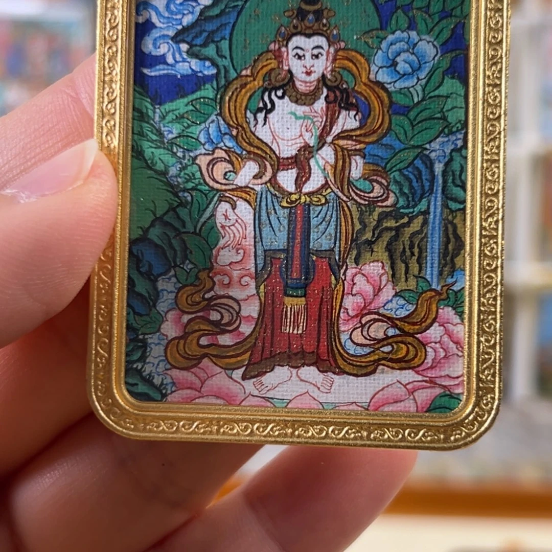 连***5吊坠装裱画大势至