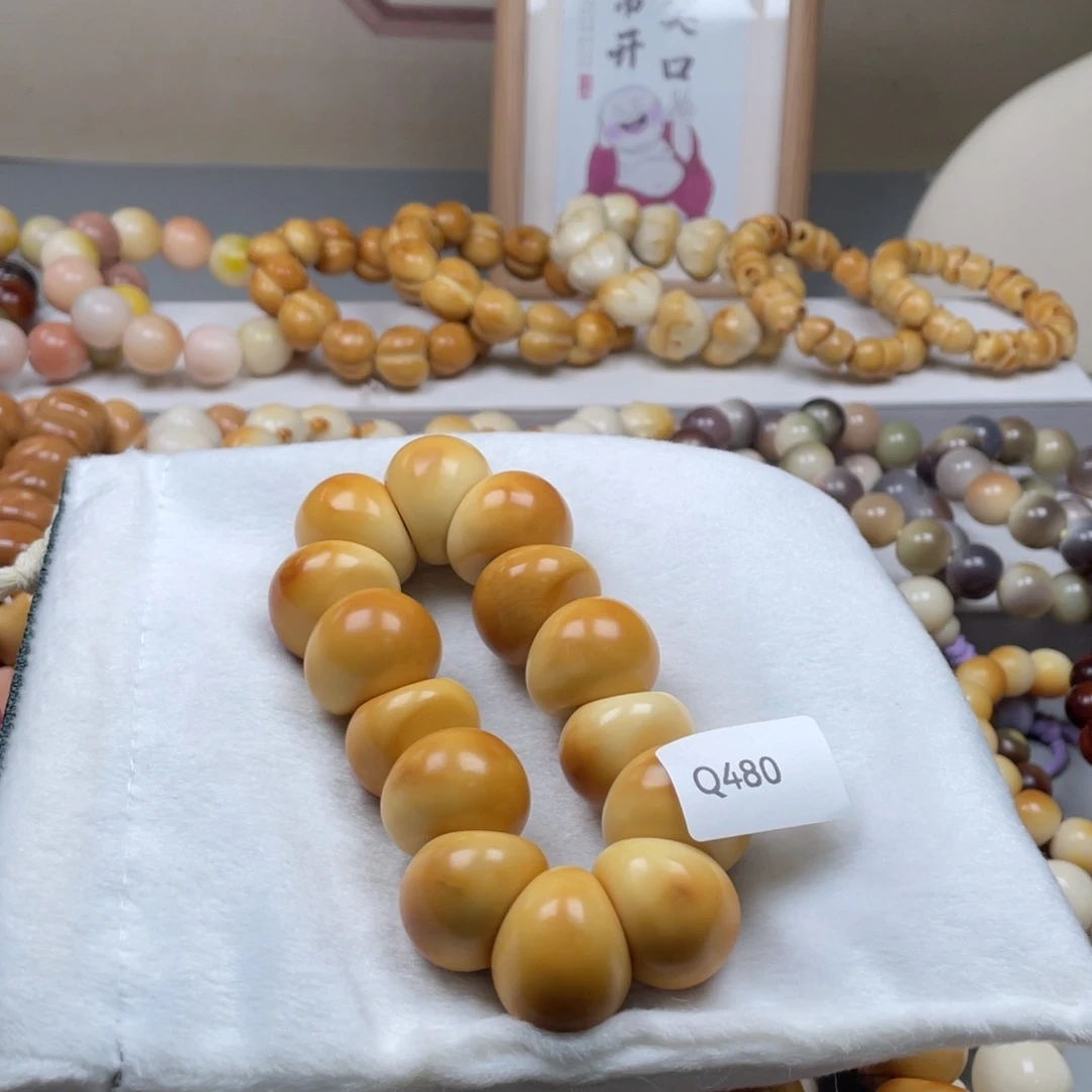明***吗吊坠菩提根/象牙果Q480牙果蒜瓣24mm一串通货