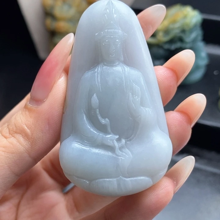 定制翡翠未镶嵌素衣观音