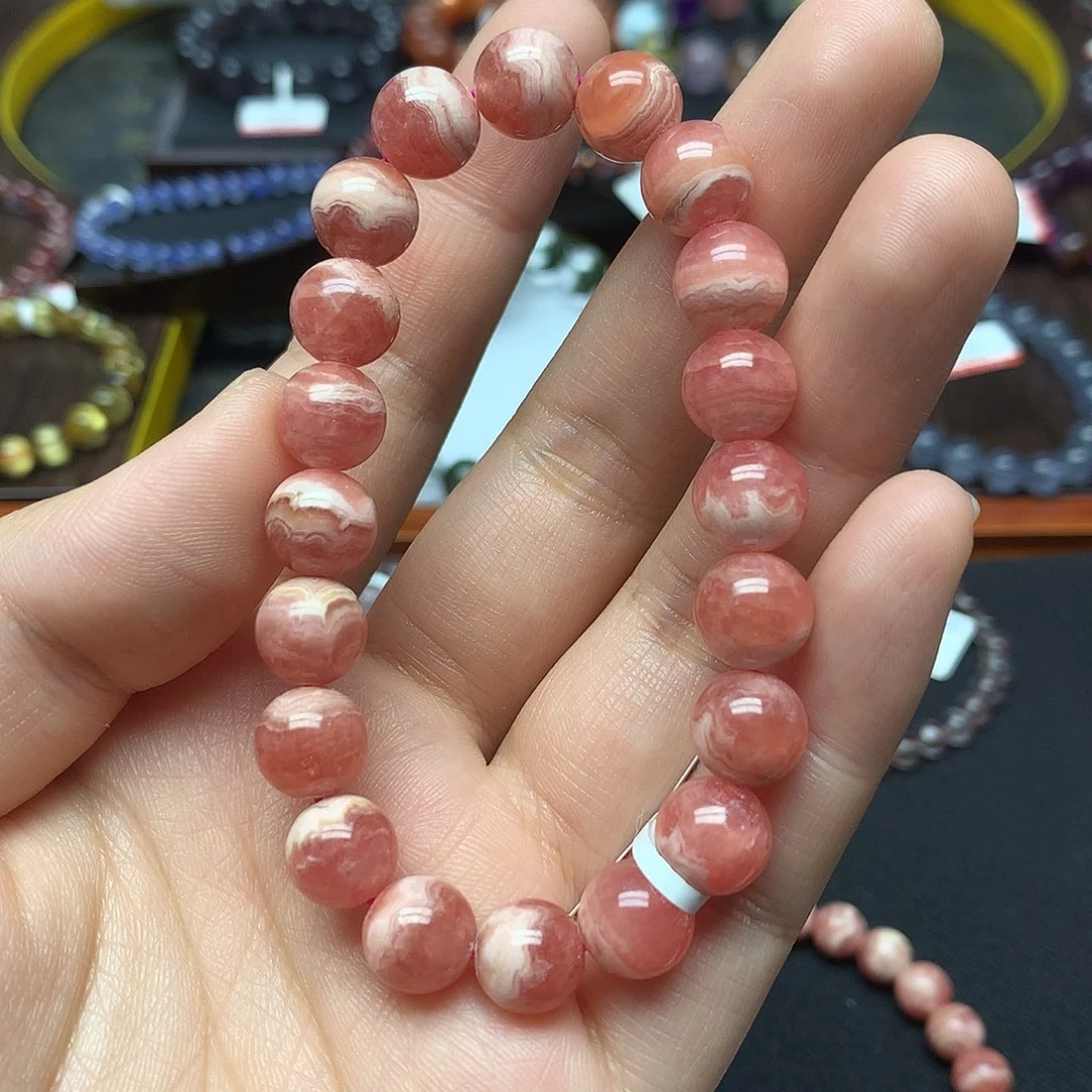 菱锰矿（红纹石）手串未镶嵌