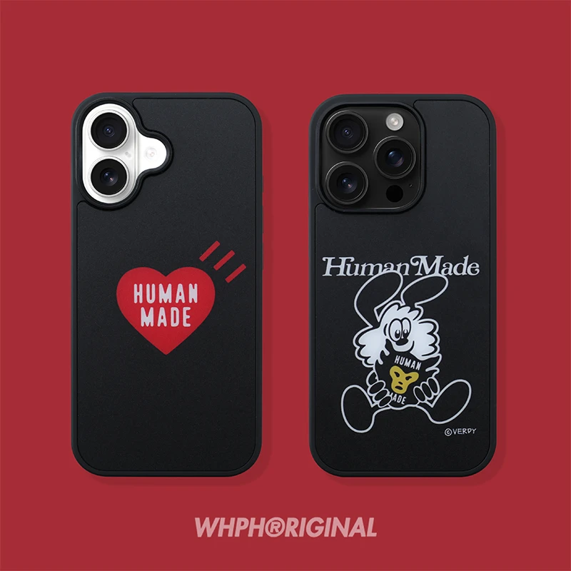 潮牌HumanMade联名iPhone16promax磁吸手机壳14适用于苹果15兔子