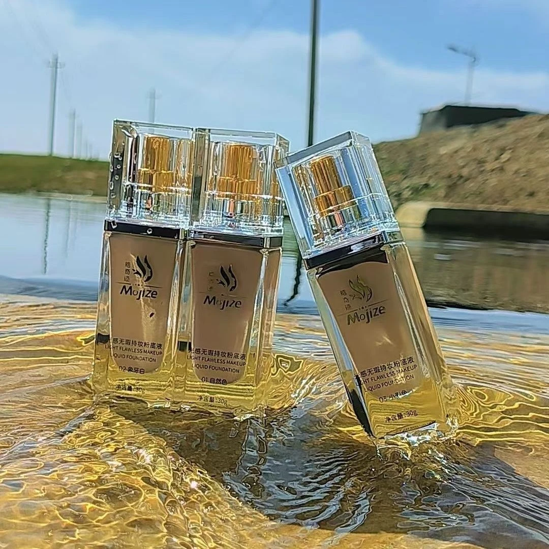 正品 MOJIZA 粉底液控油不卡粉白美提亮防水防汗持久不易脱妆