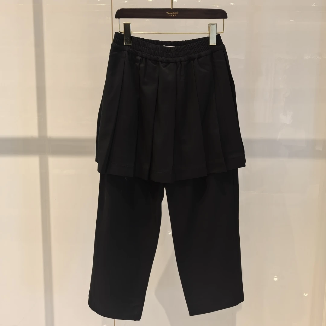 百搭显瘦设计感十足时尚裙帘九分裤