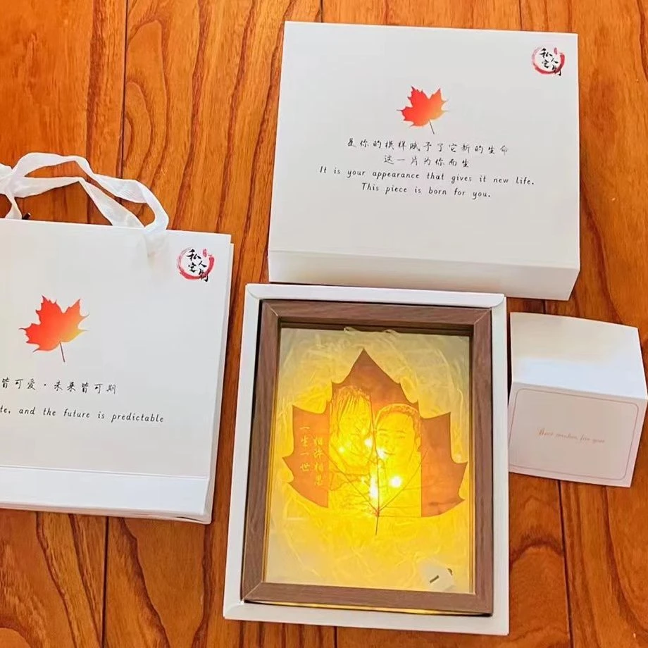 叶雕照片定制生日礼物送老师朋友创意礼物