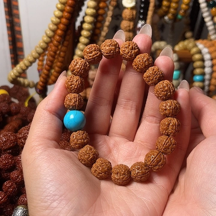 猴头核桃吊坠1.2原皮单圈