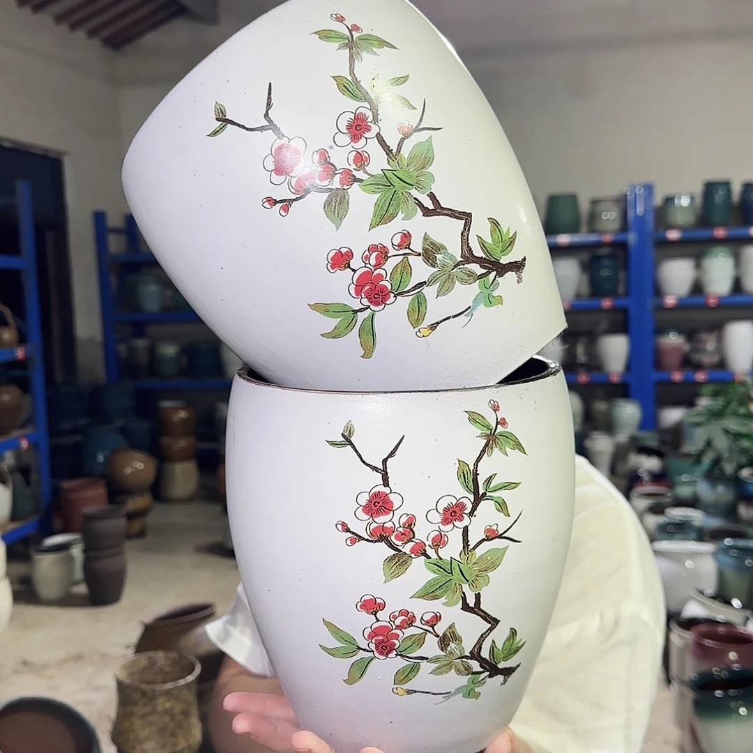 紫砂花盆高20口18