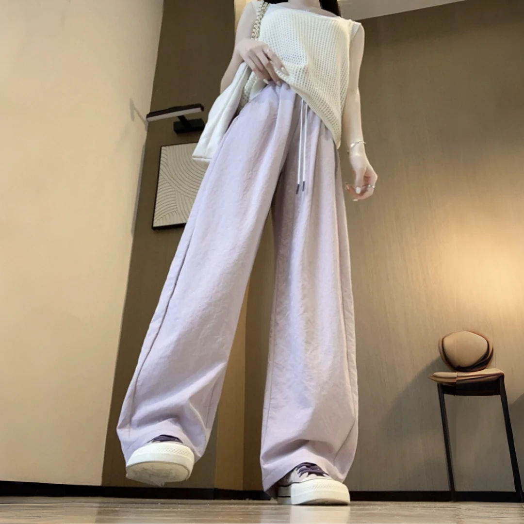 弯刀裤女款早春季薄款休闲透气宽松直筒裤百搭显瘦垂感山本阔腿裤