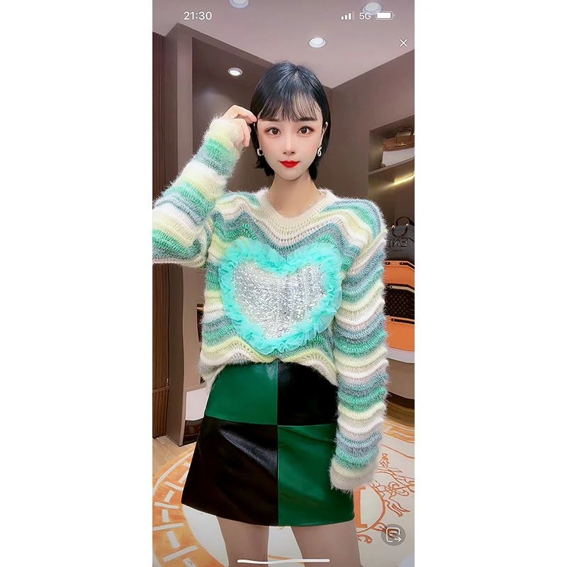 【芙娜妮】2024法式气质百搭时尚收腰显瘦开叉半身裙F2230520B