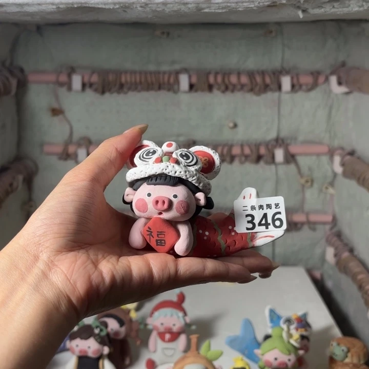紫***欢摆件景德镇陶瓷摆件猪猪猪