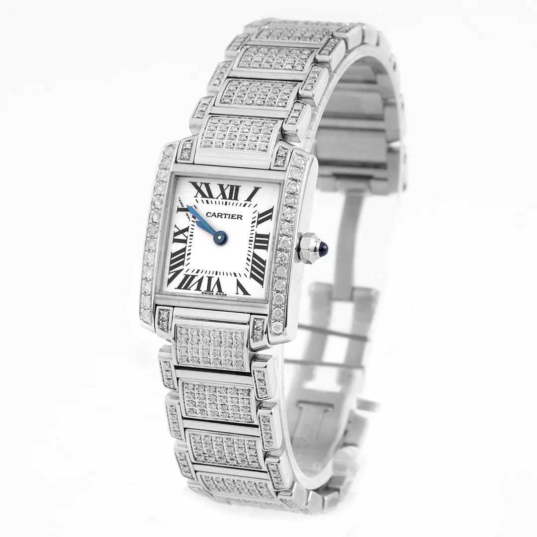 99新 Cartier/卡地亚 坦克系列W51008Q3后钻腕表/WHT029320