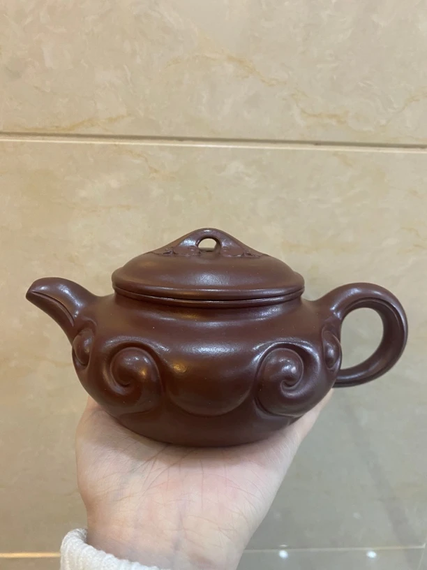 紫泥仿古如意紫砂壶