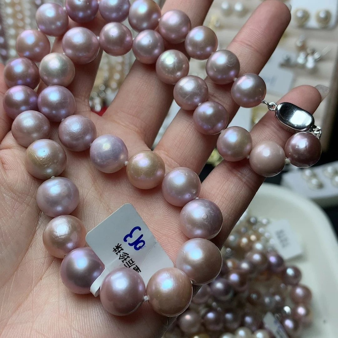 淡水珍珠12-13未镶嵌a84项链