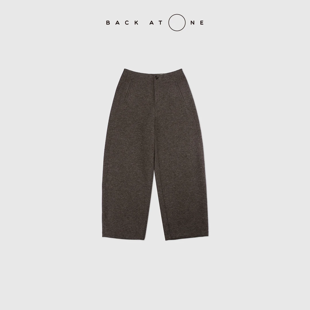 BACKATONE“暖冬裤王”时髦显瘦高腰百搭羊毛弯刀裤 BFF-2BI187N-K