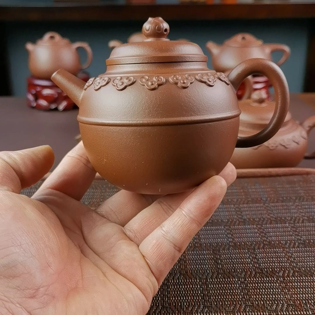 紫砂茶壶底槽清云肩如意宫灯300CC