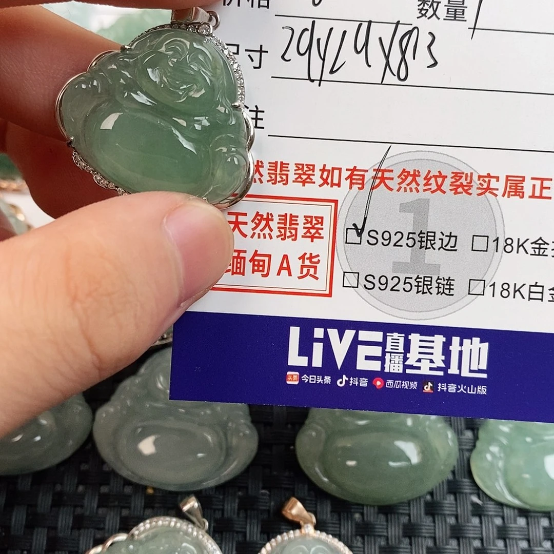 翡翠银S925镶嵌颈饰