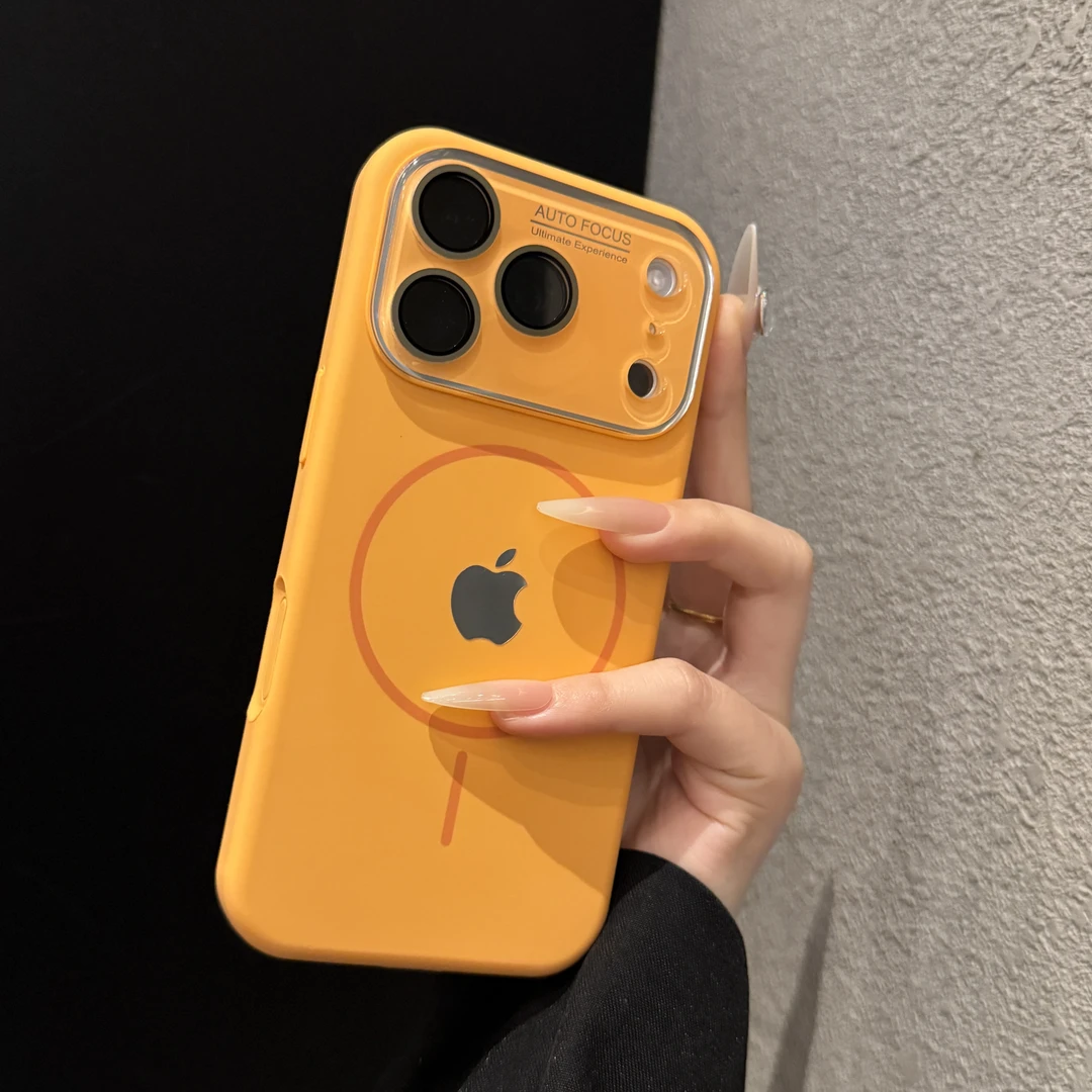 简约液态大视窗适用苹果17promax手机壳个性iPhone16磁吸15纯色14