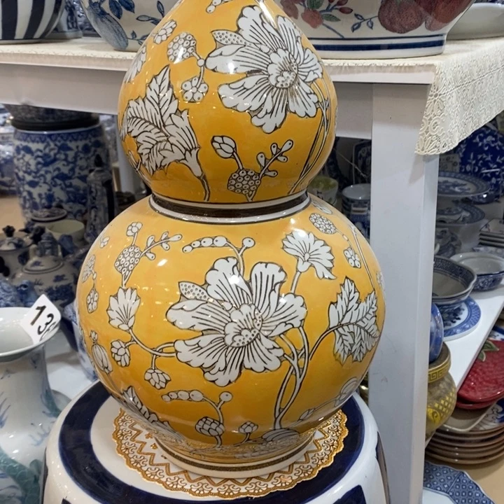 【闪购商品】摆件手绘黄色大葫芦。。。