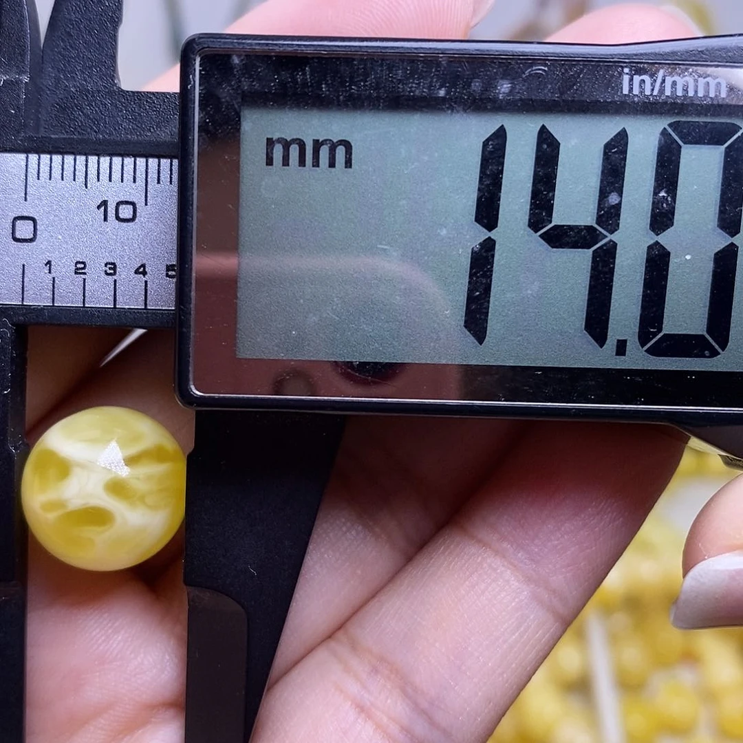 裸石琥珀未镶嵌蜜蜡圆珠