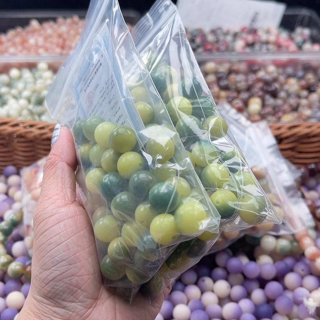 白玉菩提吊坠A/12mm/60颗锅底