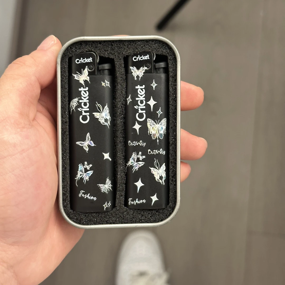 防爆打火机男友礼物草蜢cricke蝴蝶磨砂黑明火