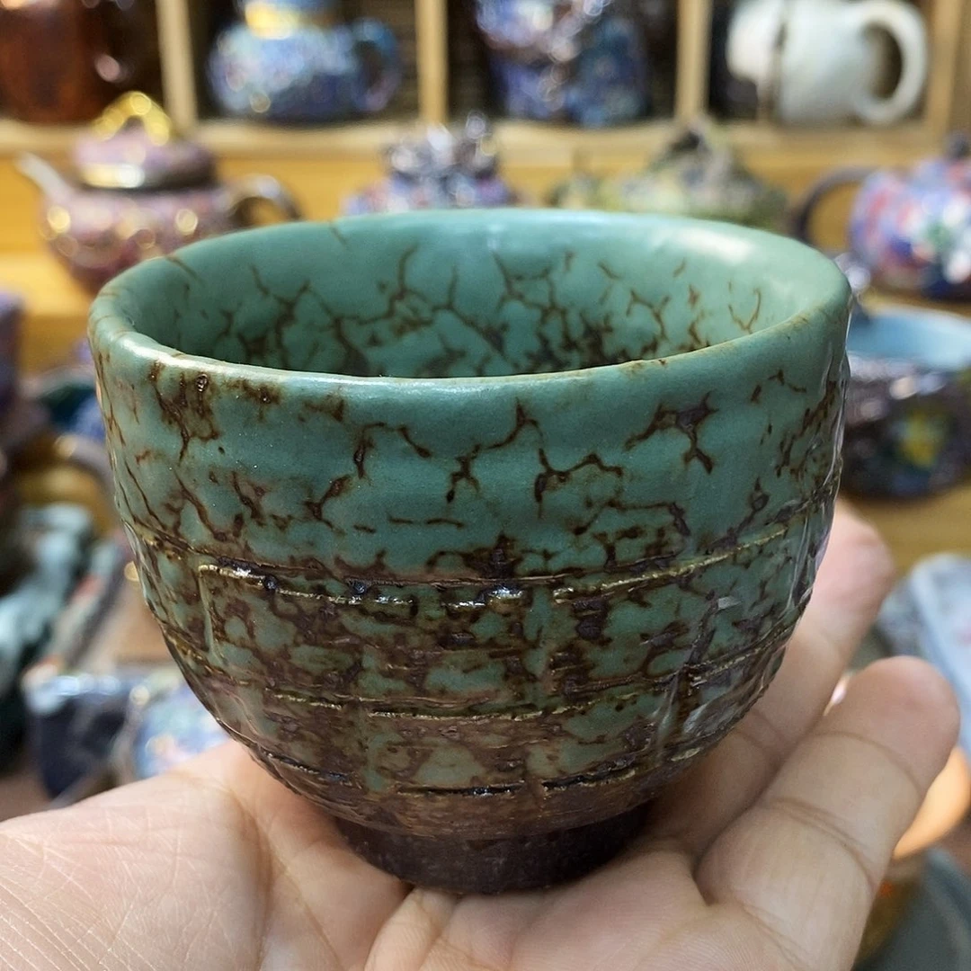 粗陶志野柴烧茶器