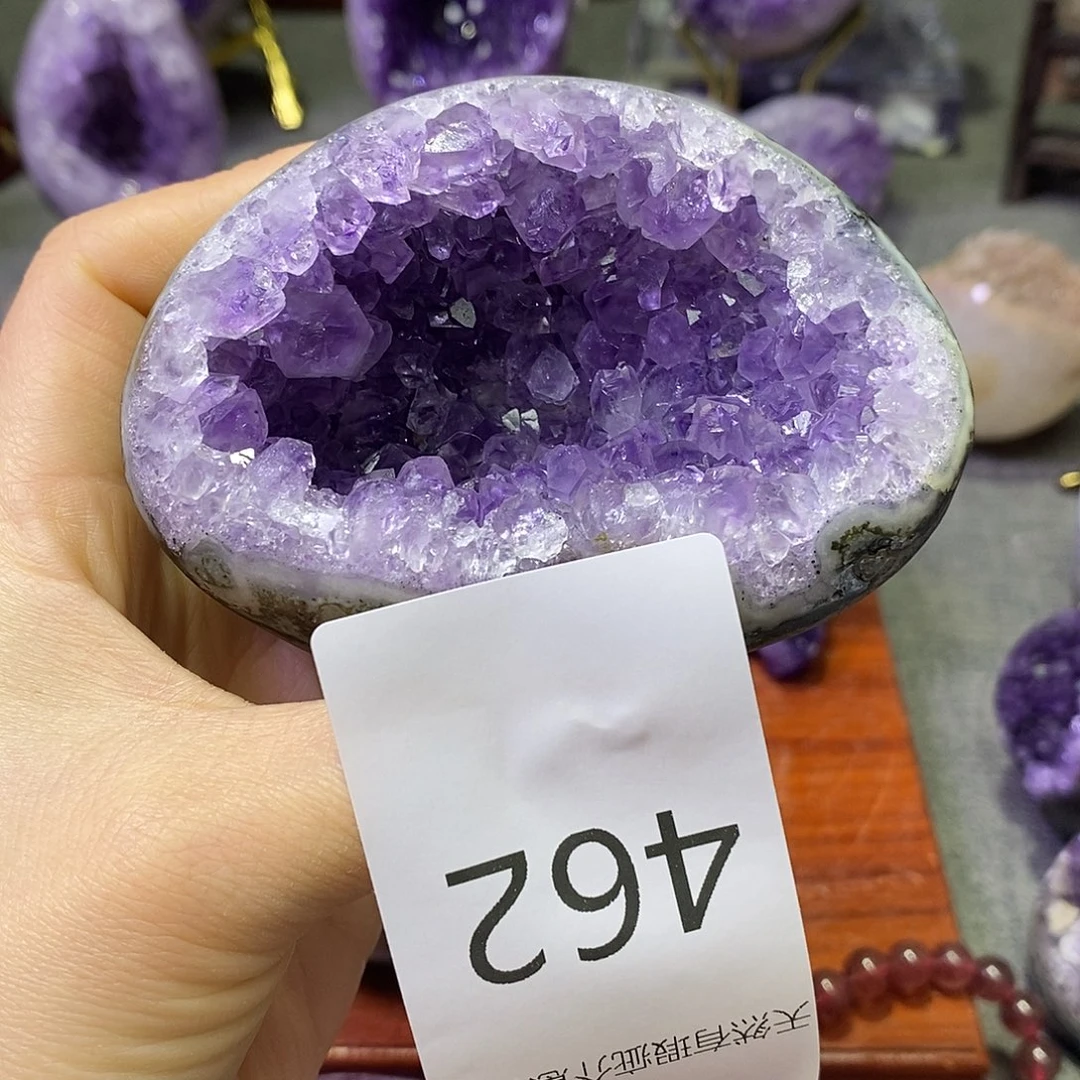 未镶嵌紫晶珠宝半成品