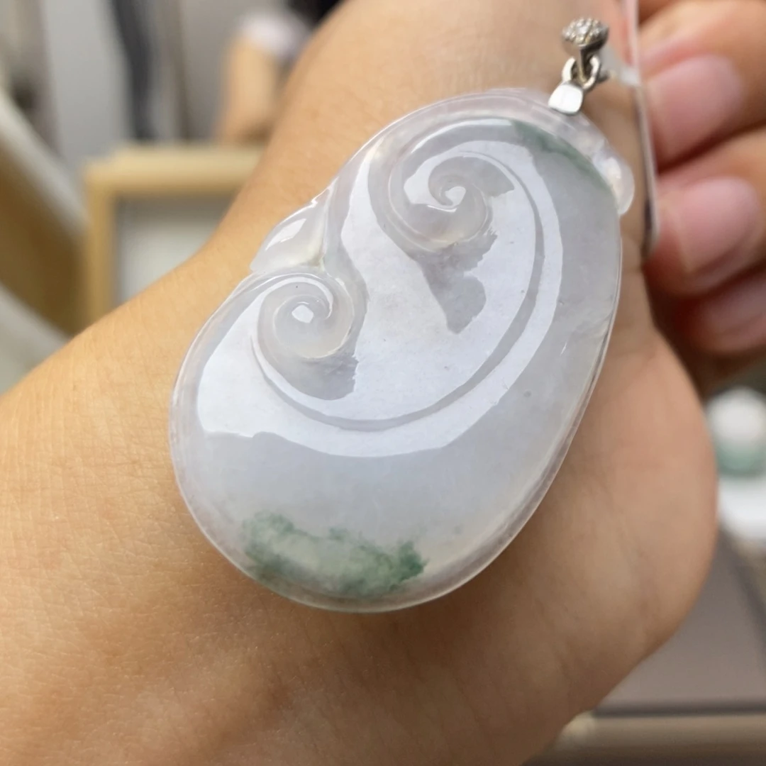 【闪购商品】颈饰银S925镀金镶嵌翡翠26
