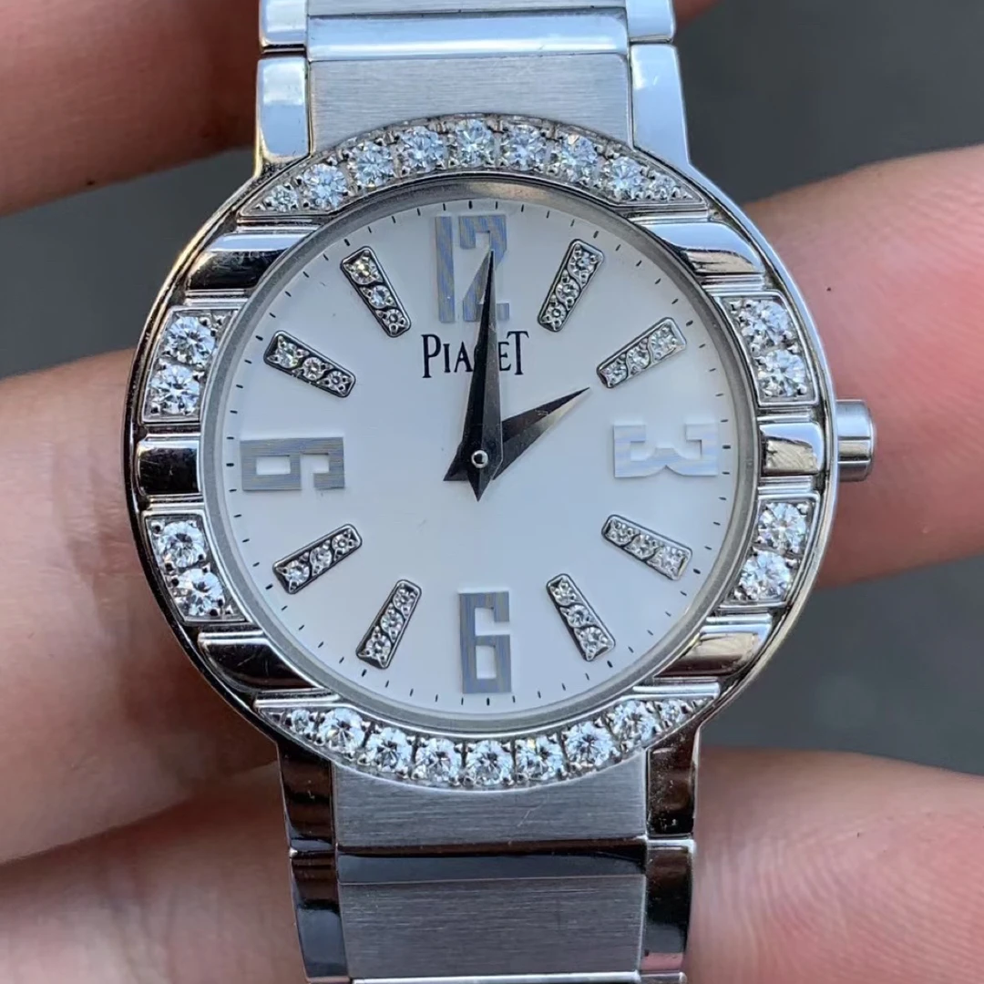 95新 Piaget/伯爵 伯爵POLO 白金原钻 石英机芯