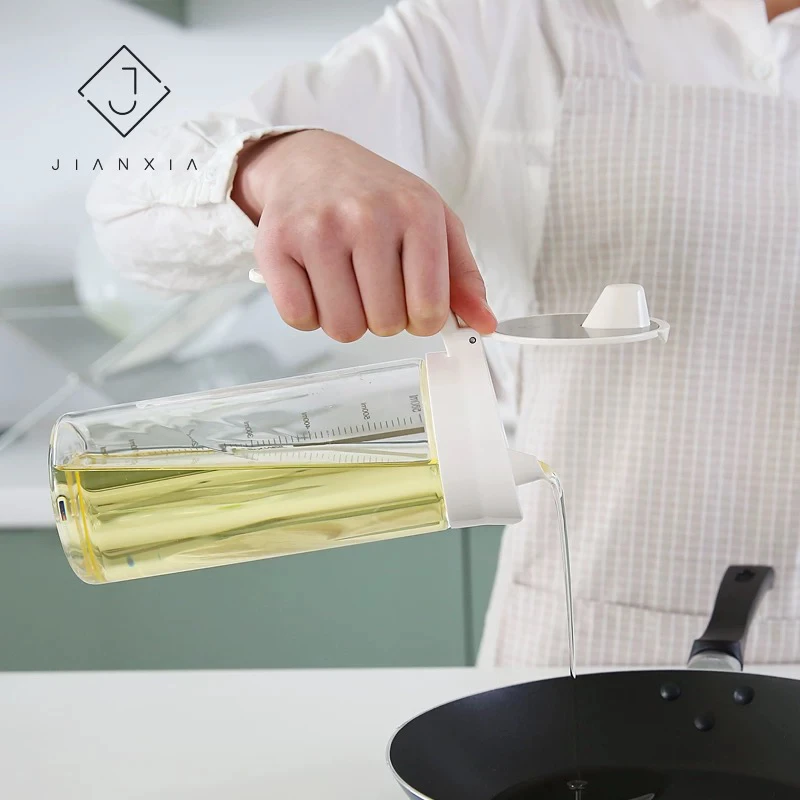 创意欧式厨房家用玻璃油瓶防漏嘴油壶调料瓶油酱醋壶
