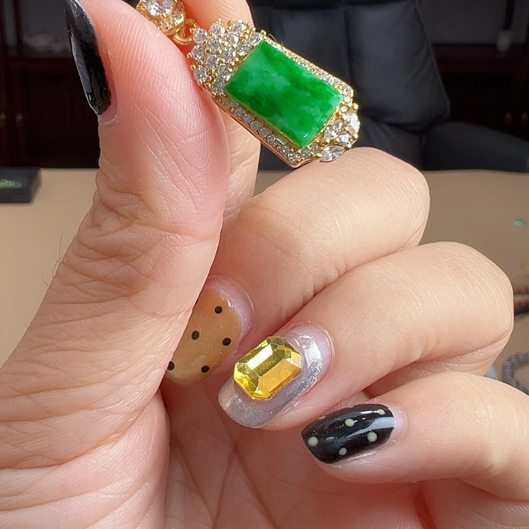 翡翠银S925镶嵌颈饰吊坠52