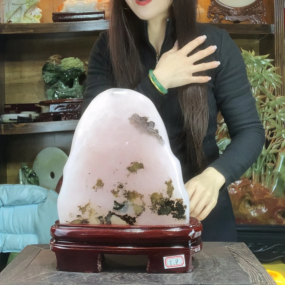 ****࿐石材古青石手把件