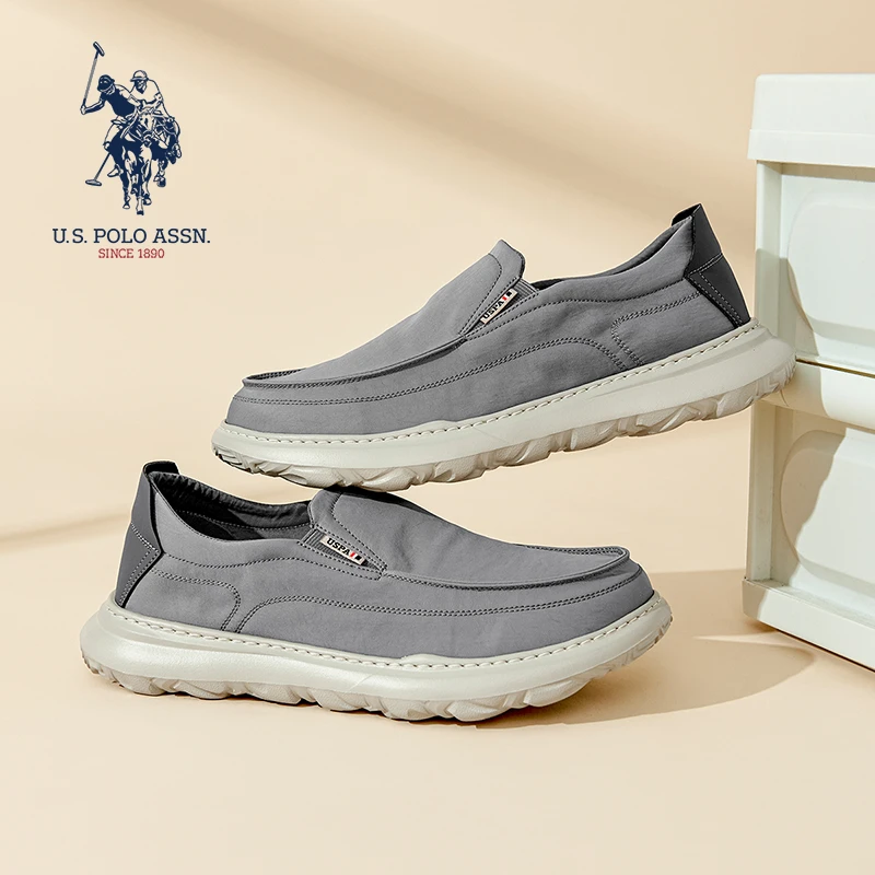 U.S. POLO ASSN.舒适百搭时尚休闲鞋软底透气运动薄款一脚蹬鞋子
