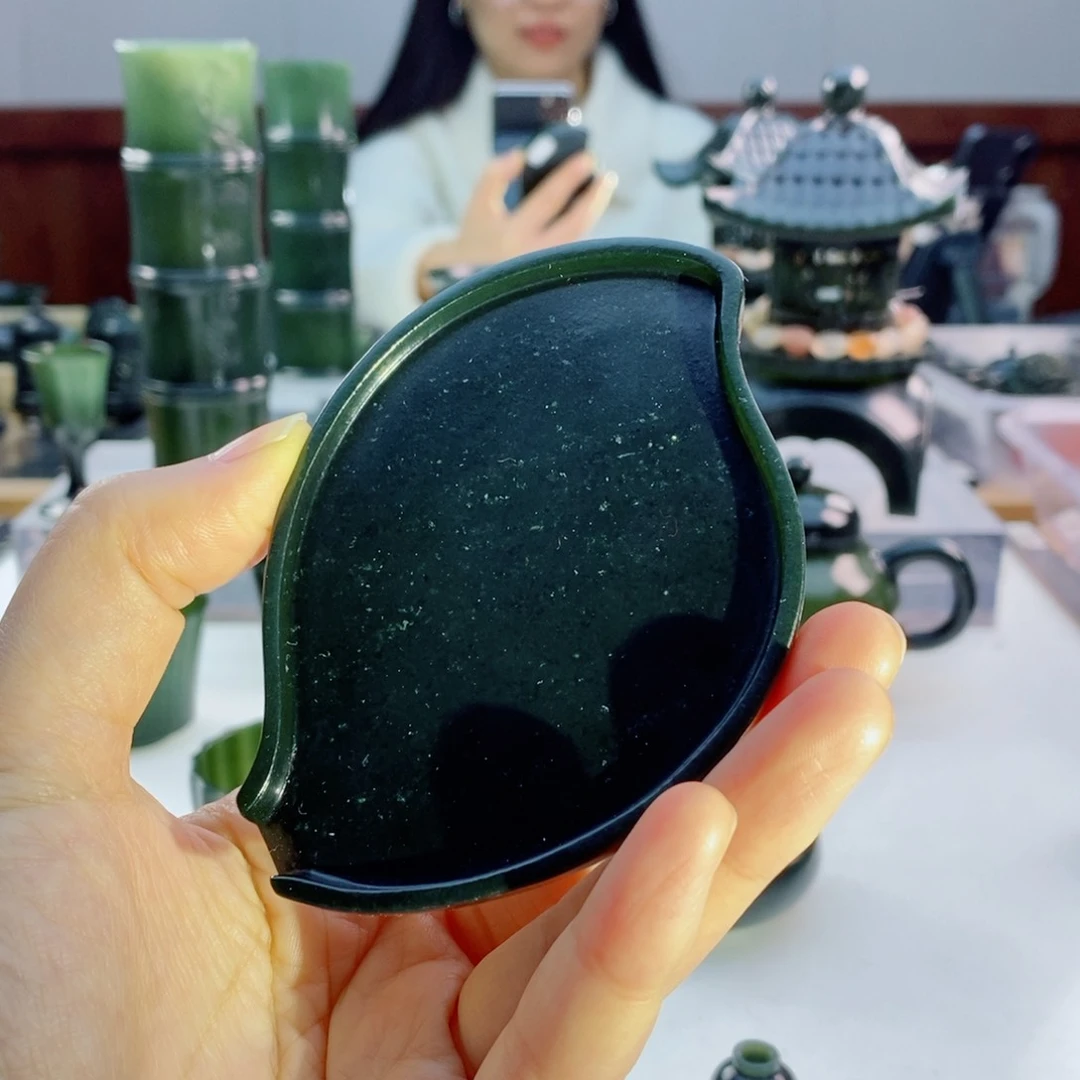 未镶嵌和田玉摆件切香板