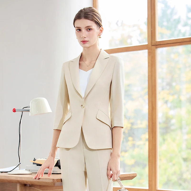 2025春季职业装套装女新款面试正装商务修身显瘦职业西装气质西服
