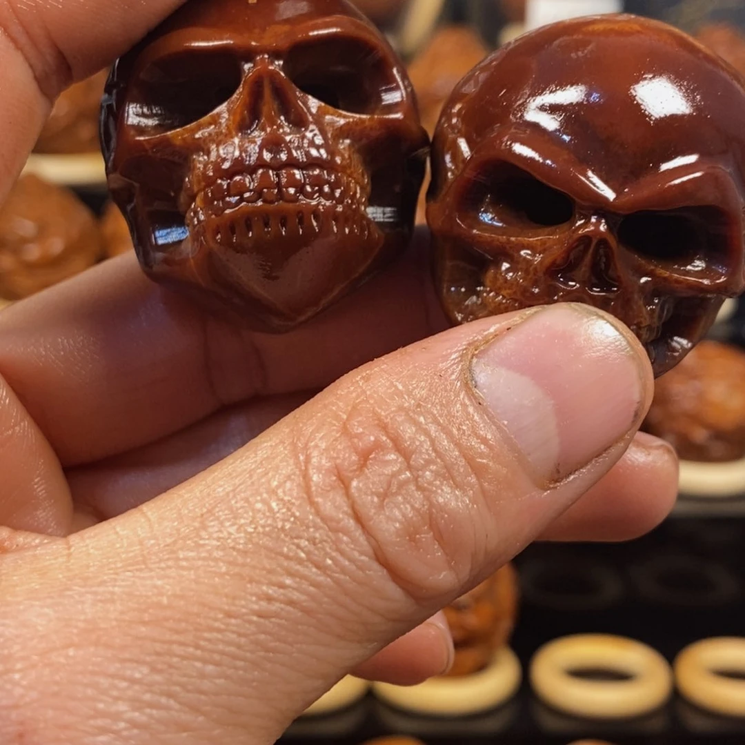 橄榄核吊坠我*谁玉化骷髅，，00000999