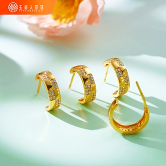 足银耳饰 玉美人菲菲&足银-光面吊坠棋盘耳钉&多样性发一