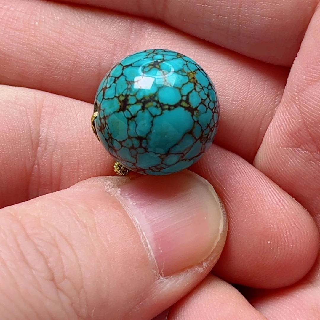 绿松石16.6圆珠未镶嵌