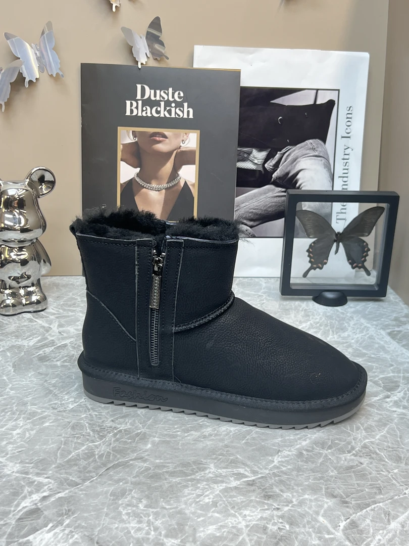 林【 5899侧拉链】 男士雪地靴时尚百搭加厚保暖冬季矮腰舒适雪地靴