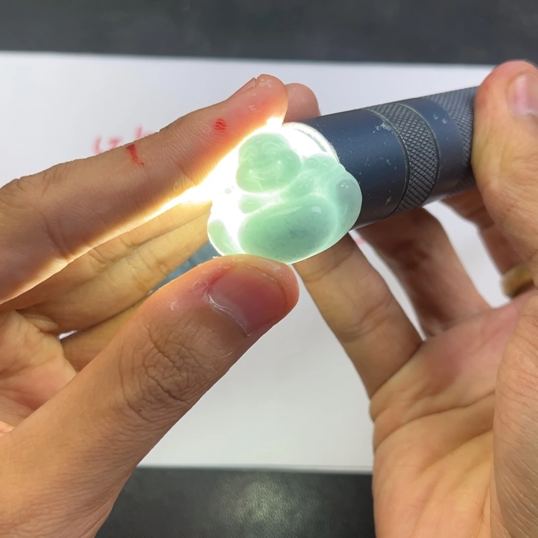 颈饰未镶嵌翡翠多样性翡翠佛公手工货头