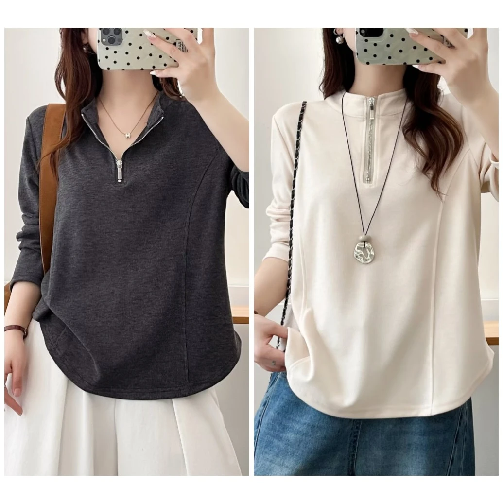 115-195斤大码女装胖mm秋冬丝柔舒适百搭显瘦长袖T恤上衣打底衫