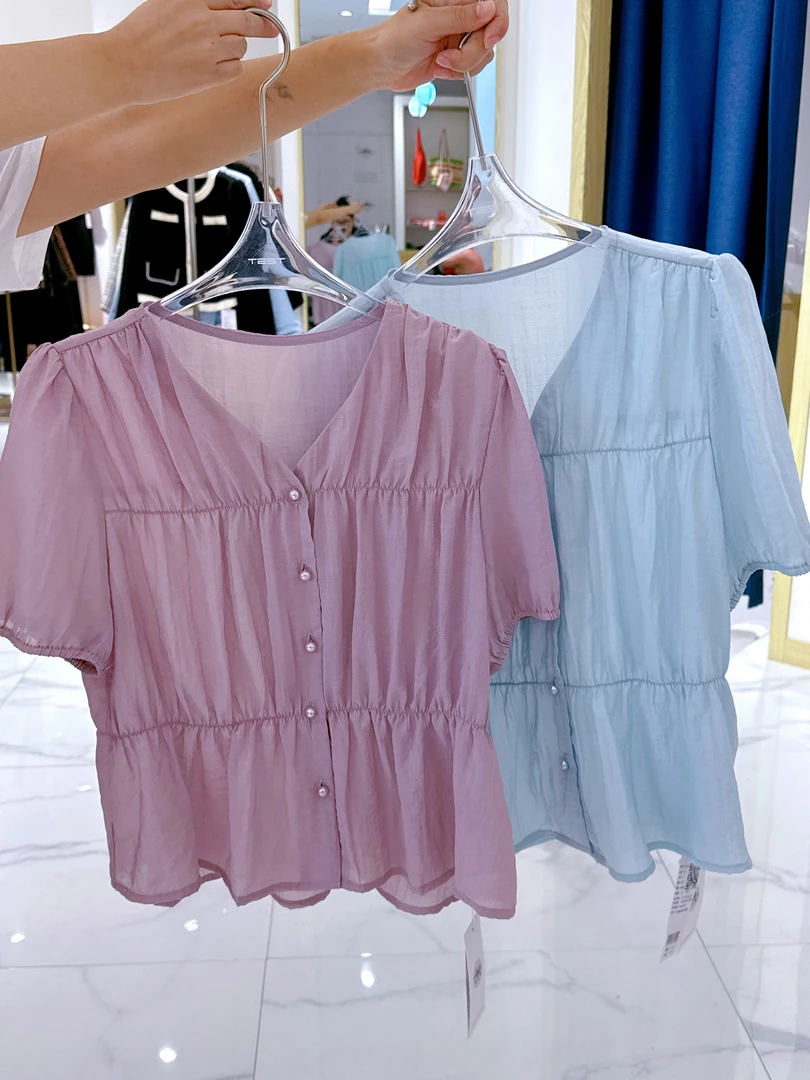 湖南 她之蝶 25 夏 1252152 新品显瘦上衣