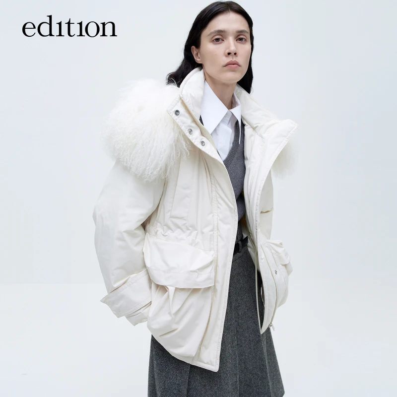 【王雪糕专属】edition大毛领连帽工装好羽绒服#EBC4EIN011