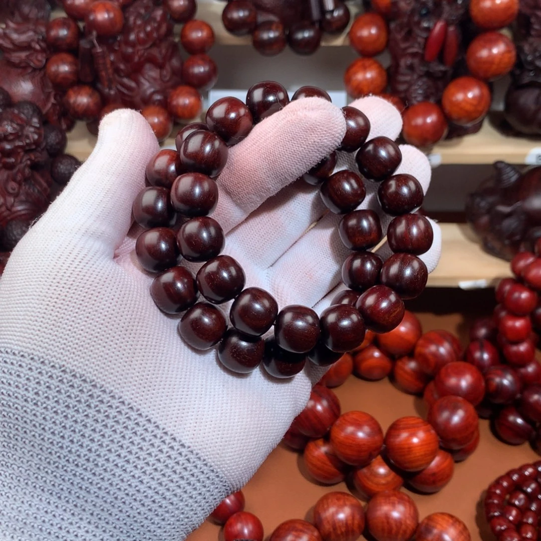 染料紫檀（血檀）1314-老型珠紫檀底老料-高油密